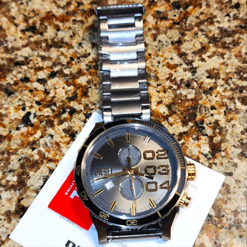 Diesel Double Down 2.0 Gun Metal Stainless Steel